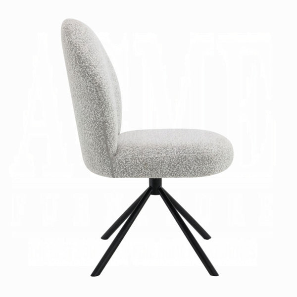 English Elm Lawton Boucle Swivel Accent Chair Set of Two with Matte Black Metal Base Modern B2770P520307