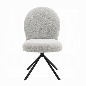 English Elm Lawton Boucle Swivel Accent Chair Set of Two with Matte Black Metal Base Modern B2770P520307