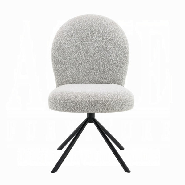 English Elm Lawton Boucle Swivel Accent Chair Set of Two with Matte Black Metal Base Modern B2770P520307