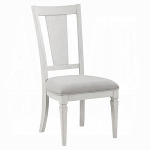 English Elm Katia Scandinavian Dining Chair Set Gray Linen Upholstered Solid Wood Frame 2 Pack B2770P520526