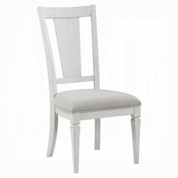 English Elm Katia Scandinavian Dining Chair Set Gray Linen Upholstered Solid Wood Frame 2 Pack B2770P520526