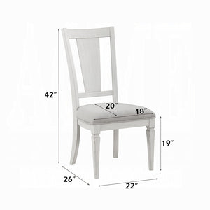 English Elm Katia Scandinavian Dining Chair Set Gray Linen Upholstered Solid Wood Frame 2 Pack B2770P520526
