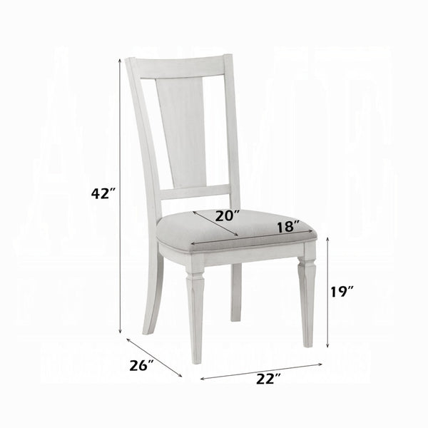 English Elm Katia Scandinavian Dining Chair Set Gray Linen Upholstered Solid Wood Frame 2 Pack B2770P520526