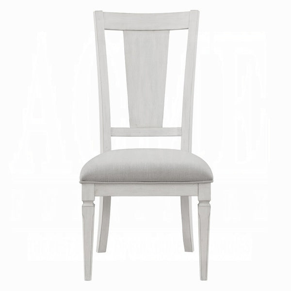 English Elm Katia Scandinavian Dining Chair Set Gray Linen Upholstered Solid Wood Frame 2 Pack B2770P520526