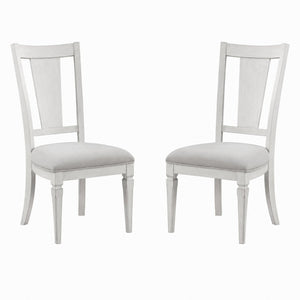 English Elm Katia Scandinavian Dining Chair Set Gray Linen Upholstered Solid Wood Frame 2 Pack B2770P520526