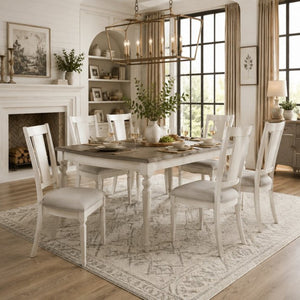 English Elm Katia Scandinavian Dining Chair Set Gray Linen Upholstered Solid Wood Frame 2 Pack B2770P520526