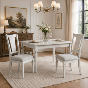 English Elm Katia Scandinavian Dining Chair Set Gray Linen Upholstered Solid Wood Frame 2 Pack B2770P520526
