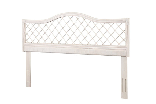 English Elm King Handwoven Rattan Headboard with Mahogany Frame Adjustable Height Boho Bedroom B2772P519165