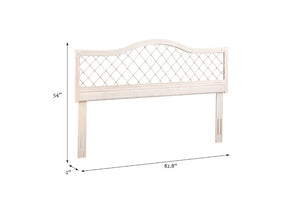 English Elm King Handwoven Rattan Headboard with Mahogany Frame Adjustable Height Boho Bedroom B2772P519165