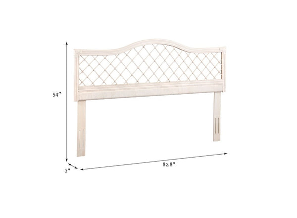 English Elm King Handwoven Rattan Headboard with Mahogany Frame Adjustable Height Boho Bedroom B2772P519165