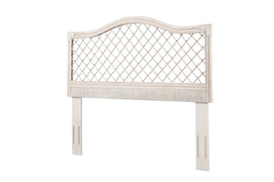 English Elm Queen Handwoven Rattan Headboard with Mahogany Frame for Coastal Bohemian Bedrooms B2772P519166