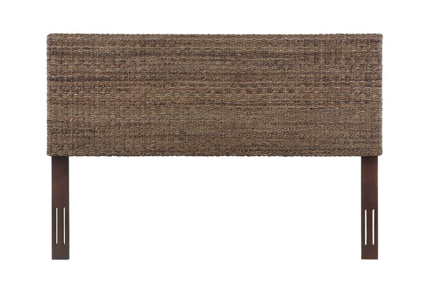 English Elm King Rattan Banana Leaf Woven Headboard Artisan Crafted Coastal Bedroom Accent B2772P519175