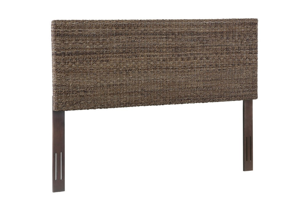 English Elm King Rattan Banana Leaf Woven Headboard Artisan Crafted Coastal Bedroom Accent B2772P519175