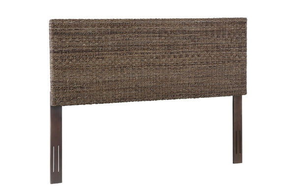 English Elm King Rattan Banana Leaf Woven Headboard Artisan Crafted Coastal Bedroom Accent B2772P519175