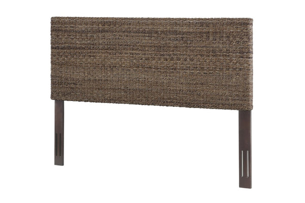 English Elm King Rattan Banana Leaf Woven Headboard Artisan Crafted Coastal Bedroom Accent B2772P519175