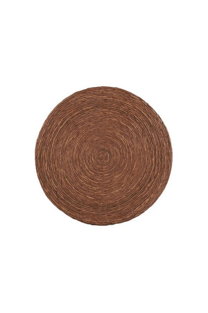 English Elm Woven Rattan Drum Side Table Handcrafted by Indonesian Artisans for Boho Living B2772P519184