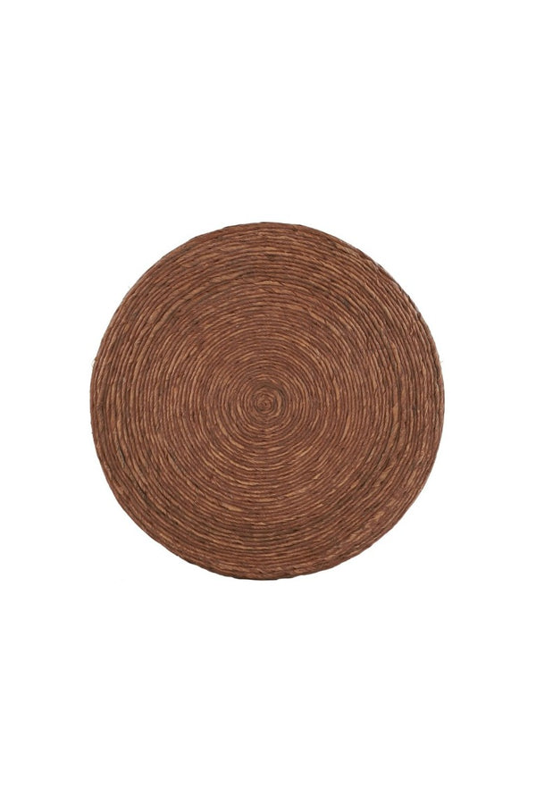 English Elm Woven Rattan Drum Side Table Handcrafted by Indonesian Artisans for Boho Living B2772P519184
