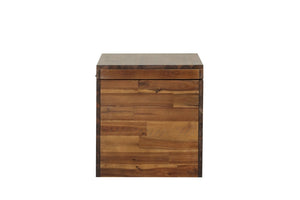English Elm 17.75 Solid Acacia Wood Hinged Trunk with Dark Grain Finish for Versatile Room Storage B2772P519189