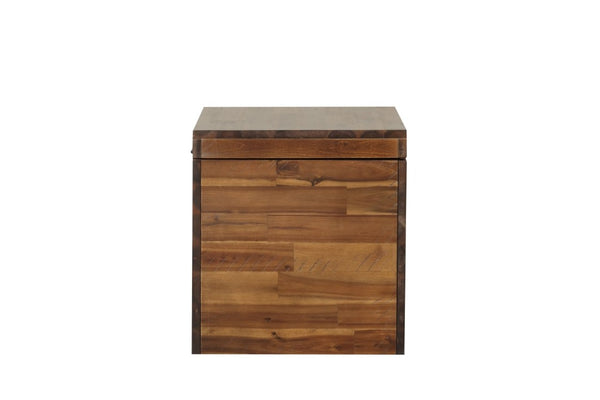 English Elm 17.75 Solid Acacia Wood Hinged Trunk with Dark Grain Finish for Versatile Room Storage B2772P519189