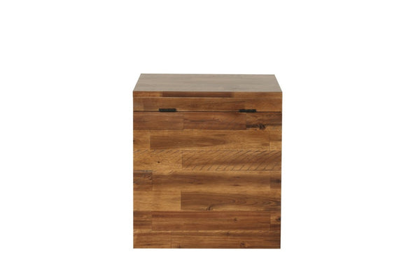 English Elm 17.75 Solid Acacia Wood Hinged Trunk with Dark Grain Finish for Versatile Room Storage B2772P519189