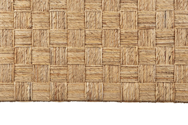 English Elm King Basketweave Rattan Headboard Solid Mahogany Frame Adjustable Height Coastal Bedroom B2772P519192