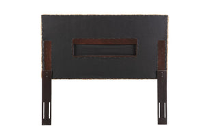 English Elm Queen Basketweave Rattan Headboard Solid Mahogany Frame Adjustable Coastal Bedroom B2772P519193