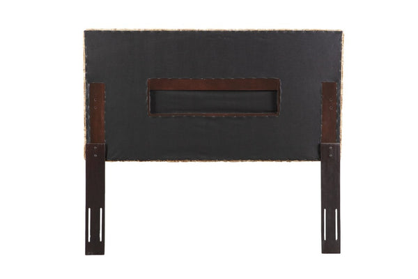 English Elm Queen Basketweave Rattan Headboard Solid Mahogany Frame Adjustable Coastal Bedroom B2772P519193