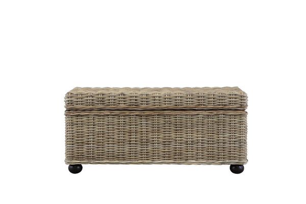 English Elm 42 Inch Handwoven Kubu Rattan Mahogany Lift Top Storage Trunk for Living Bedroom B2772P519196