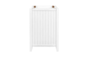 English Elm 36 Inch Farmhouse Bathroom Vanity Base Solid Wood Barn Door Three Drawer Storage B2772P525581
