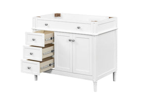 English Elm 36 Inch Solid Wood Bathroom Vanity Base with Soft Close Drawers and Cabinet Storage B2772P525584