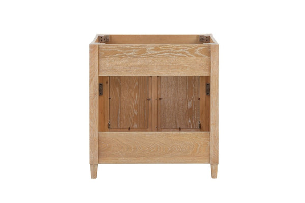 English Elm 30 Inch Cane Panel Bathroom Vanity Base Rubberwood Slow Close Coastal Cottage Style B2772P525585