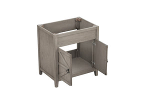 English Elm 30 Inch Bathroom Vanity Base Solid Wood Raised Panel Soft Close Cabinet Storage B2772P525586