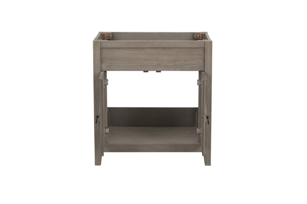 English Elm 30 Inch Bathroom Vanity Base Solid Wood Raised Panel Soft Close Cabinet Storage B2772P525586