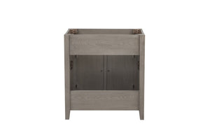 English Elm 30 Inch Bathroom Vanity Base Solid Wood Raised Panel Soft Close Cabinet Storage B2772P525586