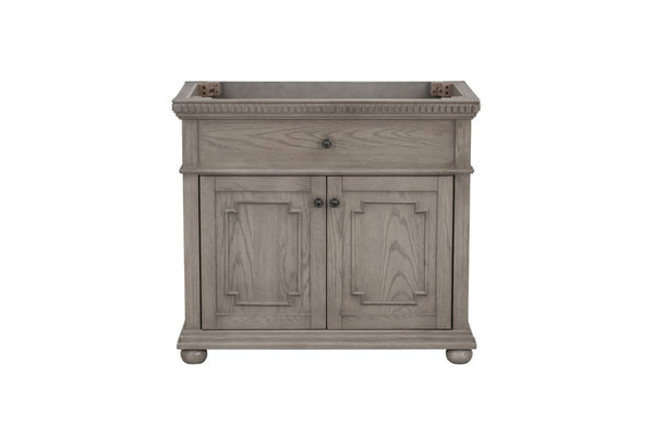 English Elm 36 Inch Bathroom Vanity Base with Dentil Moulding Solid Wood Traditional Cabinet B2772P525588