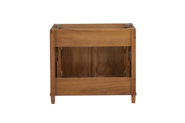 English Elm 36 Inch Bathroom Vanity with Solid Wood Cabinet Engineered Stone Top and Undermount Sink B2772P525589