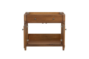 English Elm 36 Inch Bathroom Vanity with Solid Wood Cabinet Engineered Stone Top and Undermount Sink B2772P525589