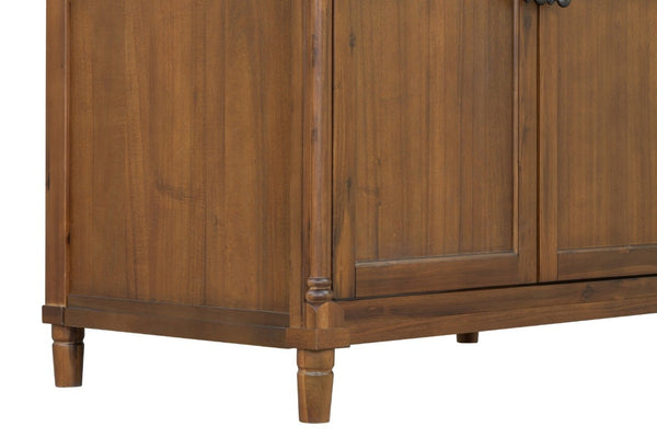 English Elm 37 Inch Bathroom Vanity Solid Wood Base Engineered Stone Top Undermount Sink Included B2772S00006