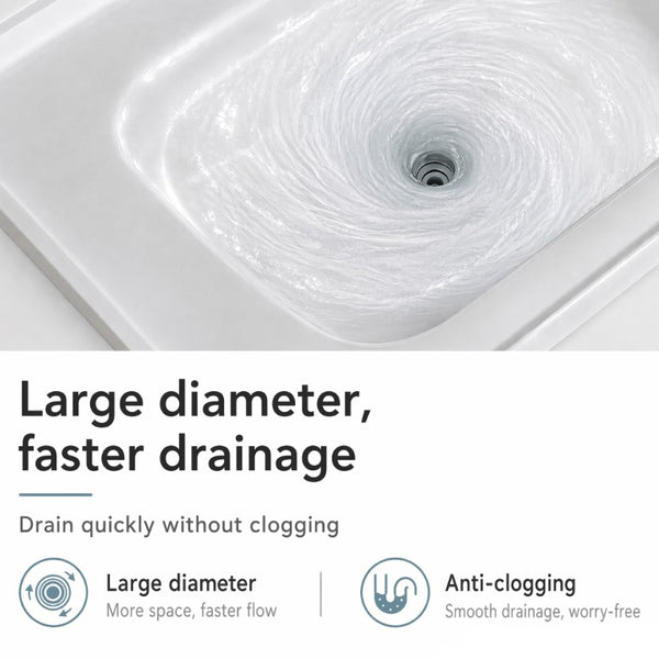 English Elm 30 Inch Vitreous Ceramic Bathroom Sink Ultra Thin Rim Rectangle Vanity Basin White B2775P510709