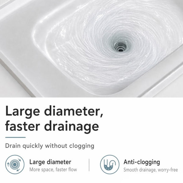 English Elm 36 Inch Vitreous Ceramic Bathroom Sink Ultra Thin Rim Modern Vanity Basin White B2775P510710