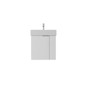 English Elm 21.6 Inch Floating Bathroom Vanity with Ceramic Sink Soft-Close Plywood Cabinet White B2775P510747