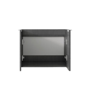 English Elm 24 Inch Wall Mounted Floating Bathroom Vanity Plywood Cabinet with Soft Close Doors Grey - A B2775P510752