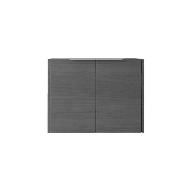English Elm 24 Inch Wall Mounted Floating Bathroom Vanity Plywood Cabinet with Soft Close Doors Grey - A B2775P510752