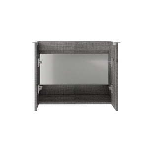 English Elm 24 Inch Wall Mounted Floating Bathroom Vanity Plywood Cabinet with Soft Close Doors Grey - B B2775P510756