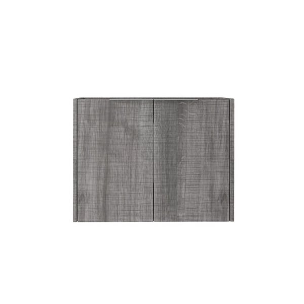 English Elm 24 Inch Wall Mounted Floating Bathroom Vanity Plywood Cabinet with Soft Close Doors Grey - B B2775P510756