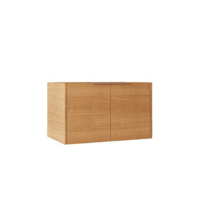 English Elm 30 Inch Floating Bathroom Vanity with Plywood Build Soft Close Doors Grey Finish Oak - A B2775P510760