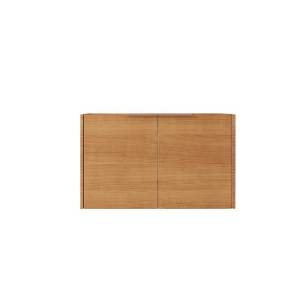 English Elm 30 Inch Floating Bathroom Vanity with Plywood Build Soft Close Doors Grey Finish Oak - A B2775P510760