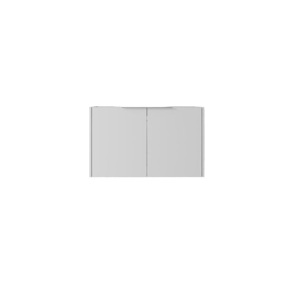 English Elm 30 Inch Floating Bathroom Vanity with Plywood Build Soft Close Doors Grey Finish White B2775P510761