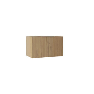 English Elm 30 Inch Floating Bathroom Vanity with Plywood Build Soft Close Doors Grey Finish Oak - B B2775P510764
