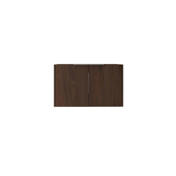 English Elm 30 Inch Floating Bathroom Vanity with Plywood Build Soft Close Doors Grey Finish Brown B2775P510765